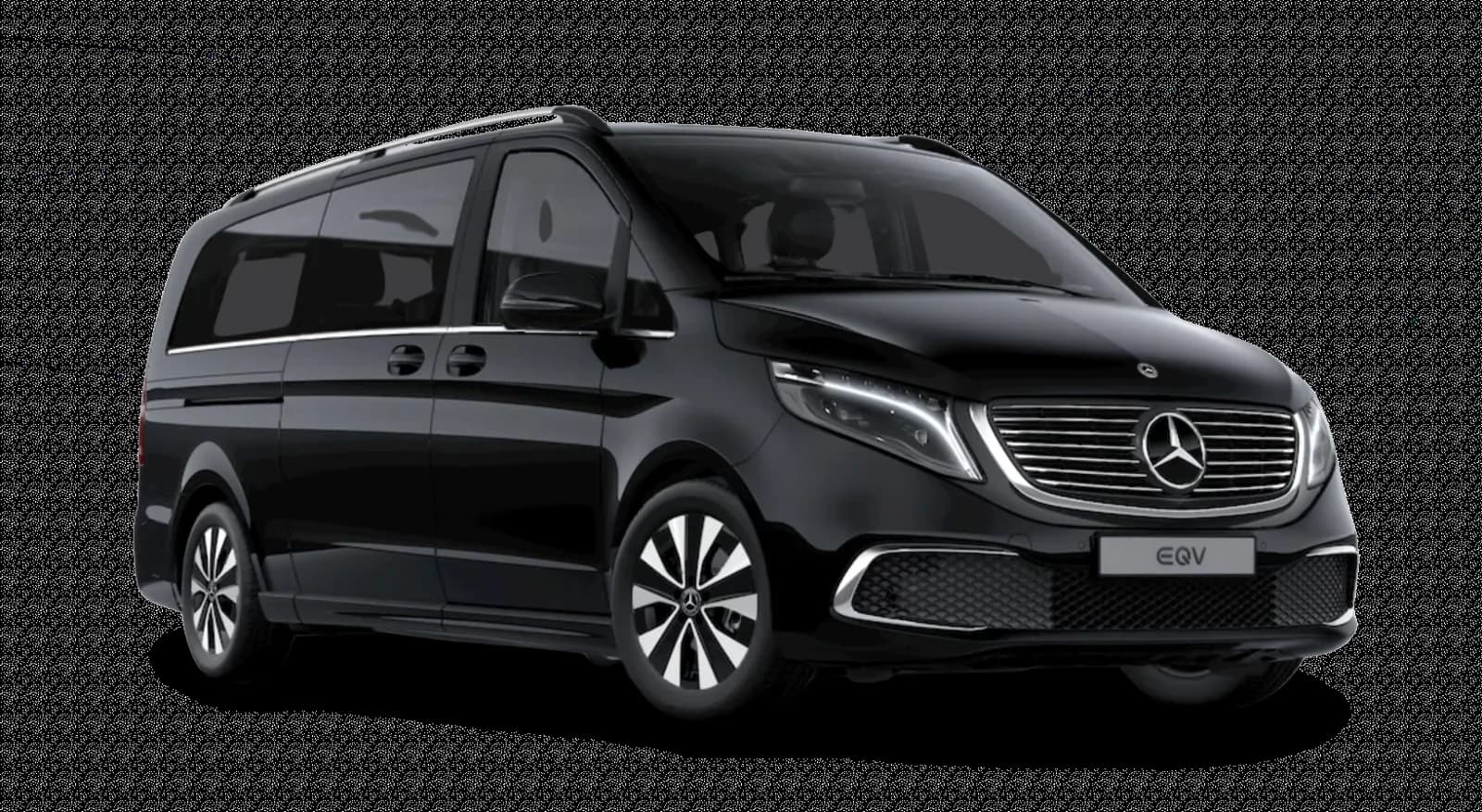 Mercedes EQV negra, fotografía de catálogo